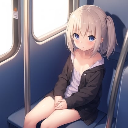 Cover of 可愛いパイパンロリっ娘を電車内で見つけたので中出ししてヤリ逃げしてしまうことにしたら泣かれたw